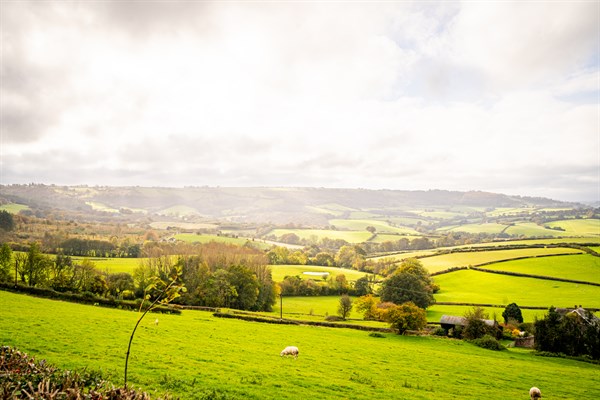 Image depicts the countryside local to Elderwood Parc